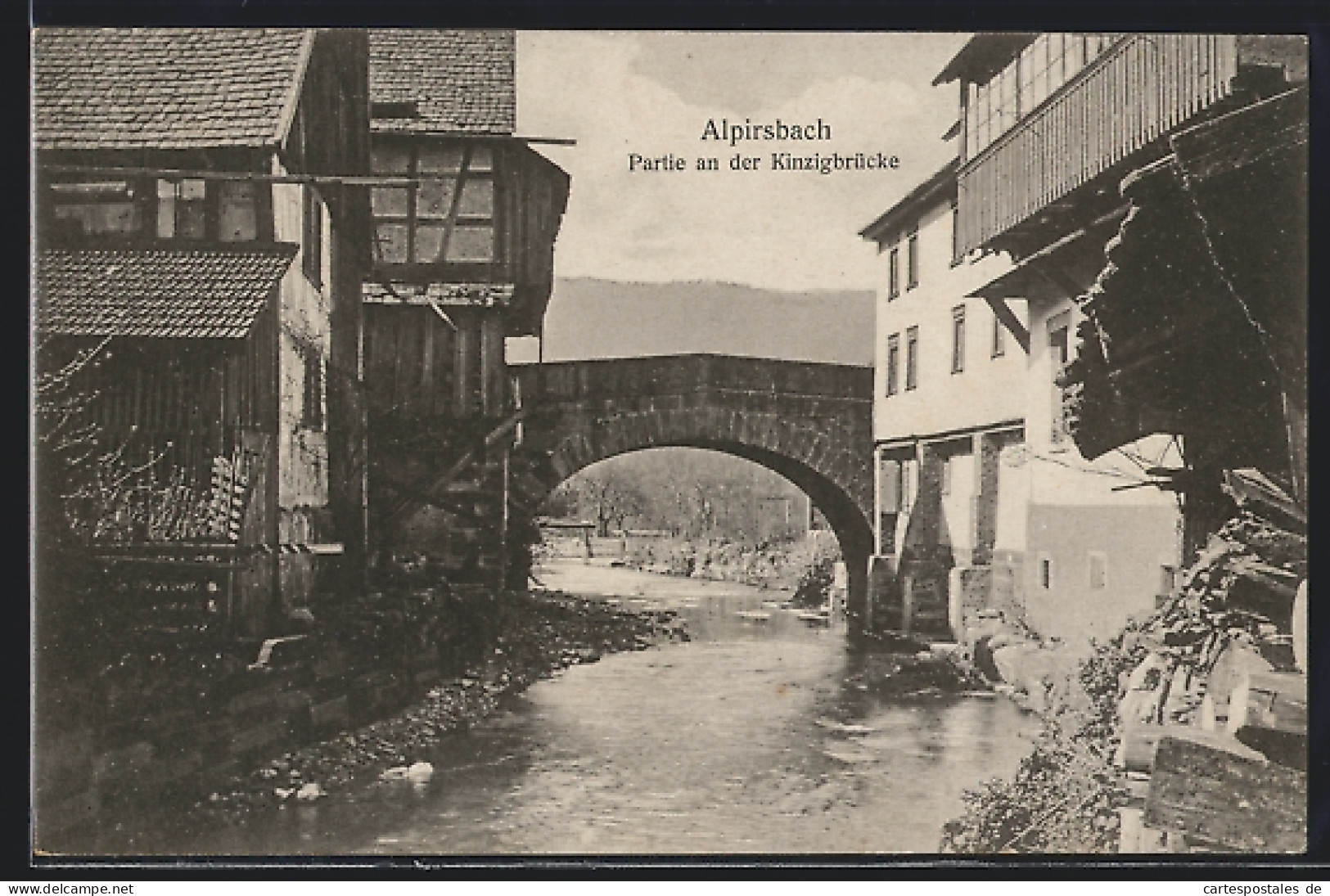 AK Alpirsbach, Partie An Der Kinzigbrücke  - Alpirsbach