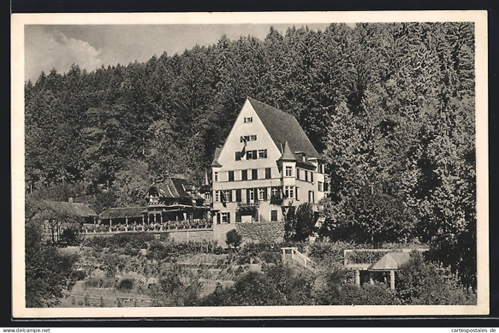 AK Bad Niedernau, Kriegererholungsheim Des Kriegerbundes, Mit Garten  - Otros & Sin Clasificación