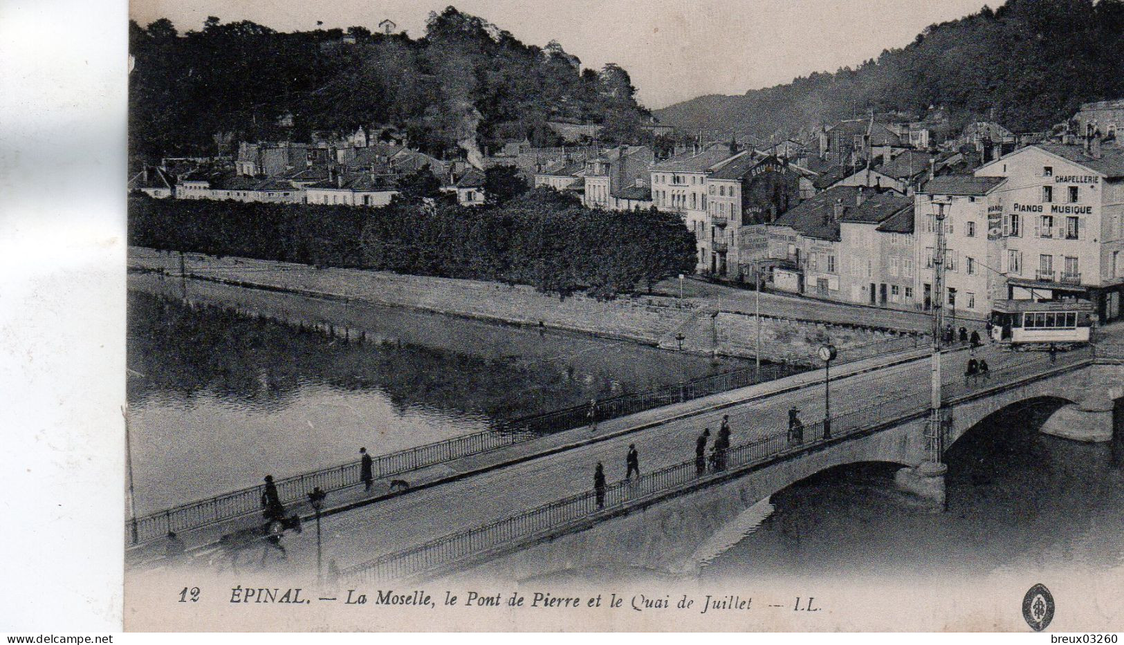 CP - EPINAL -  La Moselle, Le Pont De Pierre    - - Epinal