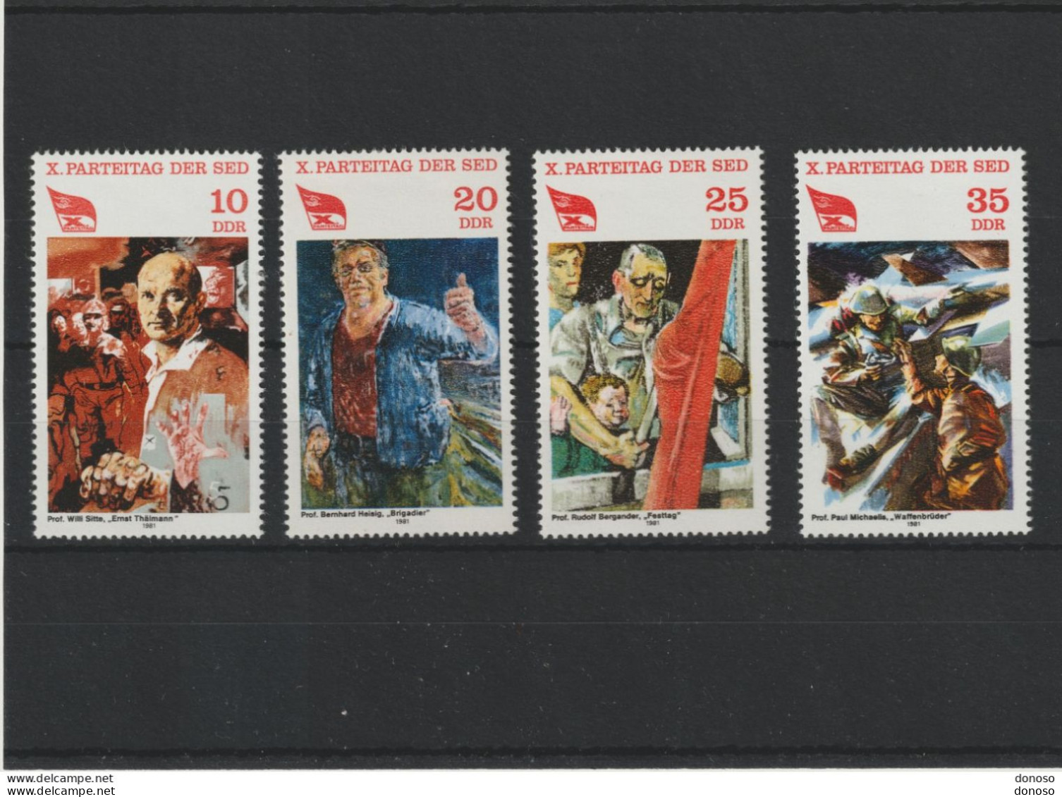 RDA 1981 SED, Peintures Yvert 2252-2255 NEUF** MNH Cote 2,40 Euros - Ongebruikt