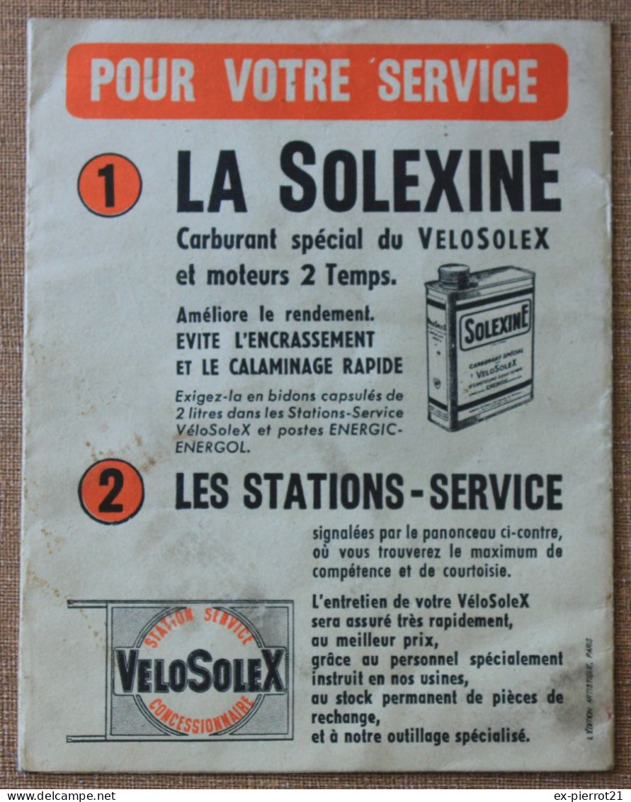 VELOSOLEX , Comment Utiliser Et Entretenir Votre Solex , Octobre 1952, Plus De 70 Ans - Matériel Et Accessoires