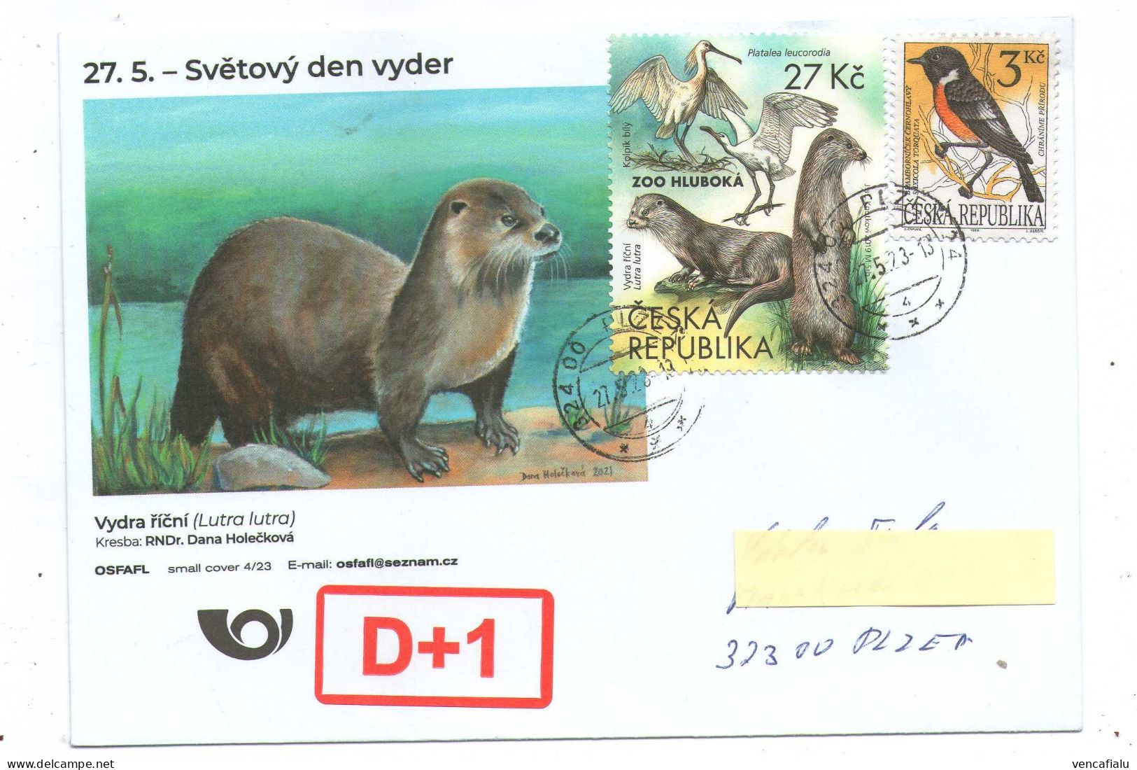 Czech Republic 2023 -  Otters Wold  Day,  Special Cover,, Postage Used - Andere & Zonder Classificatie