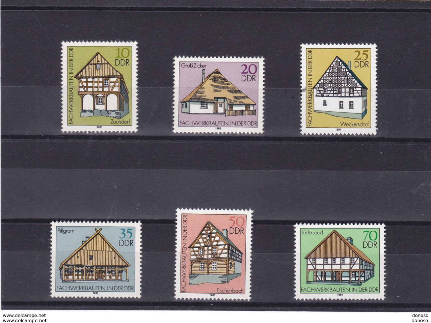 RDA 1981 Maisons à Colombage Yvert 2278-2283, Michel 2623-2628 NEUF** MNH Cote 6,50 Euros - Ongebruikt