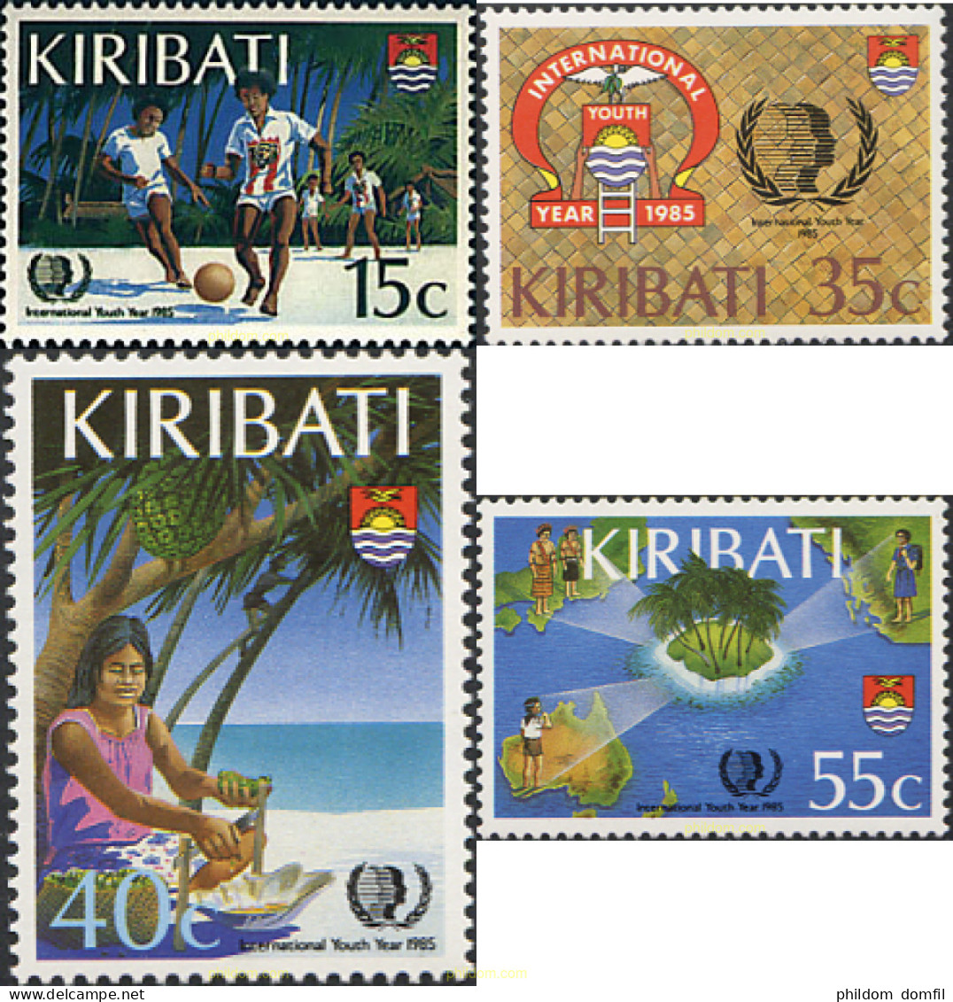 44191 MNH KIRIBATI 1985 AÑO INTERNACIONAL DE LA JUVENTUD - Kiribati (1979-...)