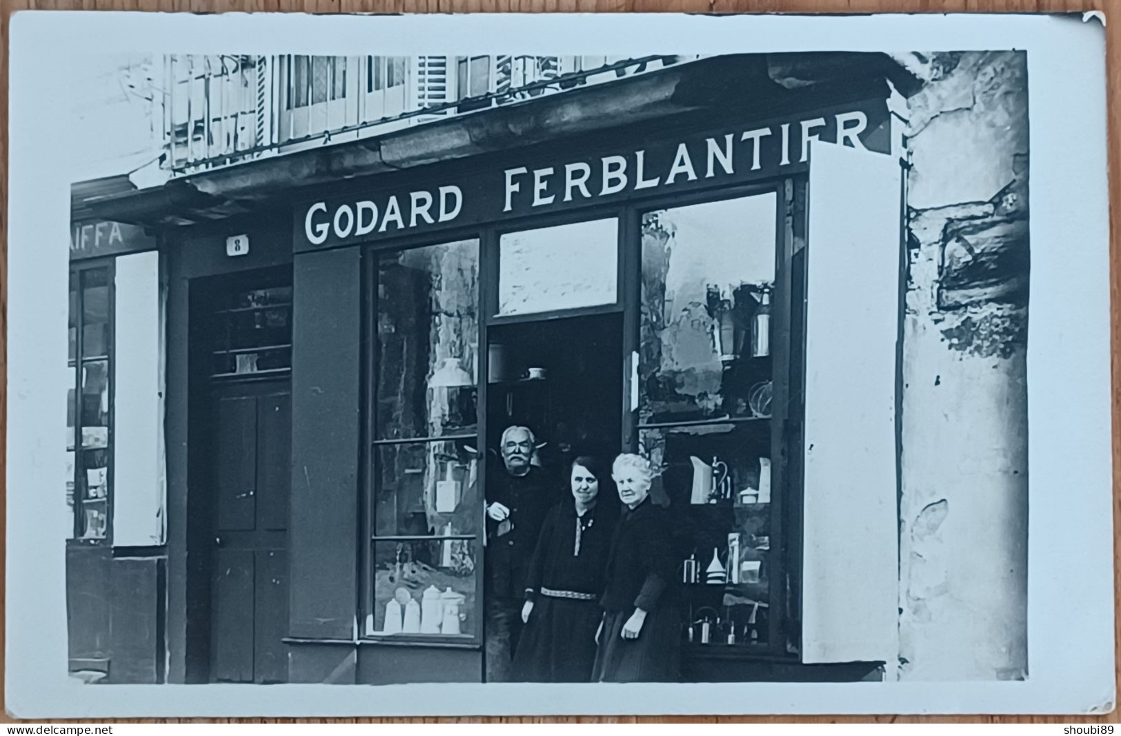 GODARD FERBLANTIER  CARTE PHOTO MAGASIN DEVANTURE - Foto