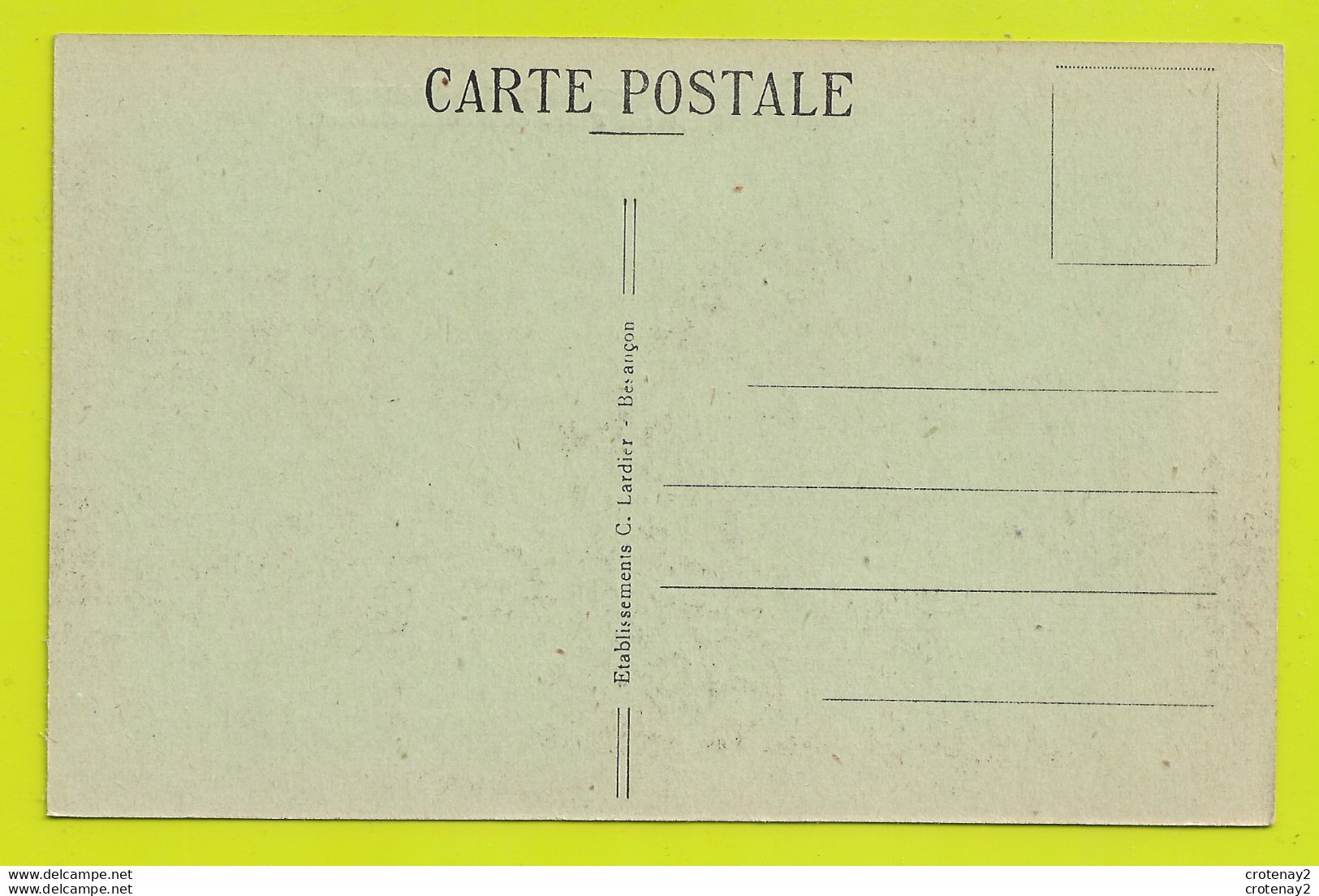 25 BESANCON N°89 Fontaine Flore Av Carnot PUB Bouillon KUB BYRRH Vichy Célestin Bar Flore VOIR DOS Edit C. Lardier - Besancon