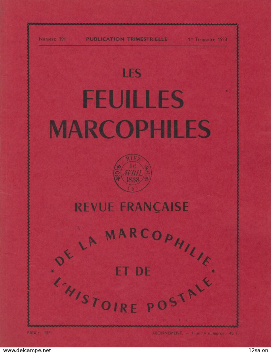 LES FEUILLES MARCOPHILES  Scan Sommaire N° 191 - Französisch