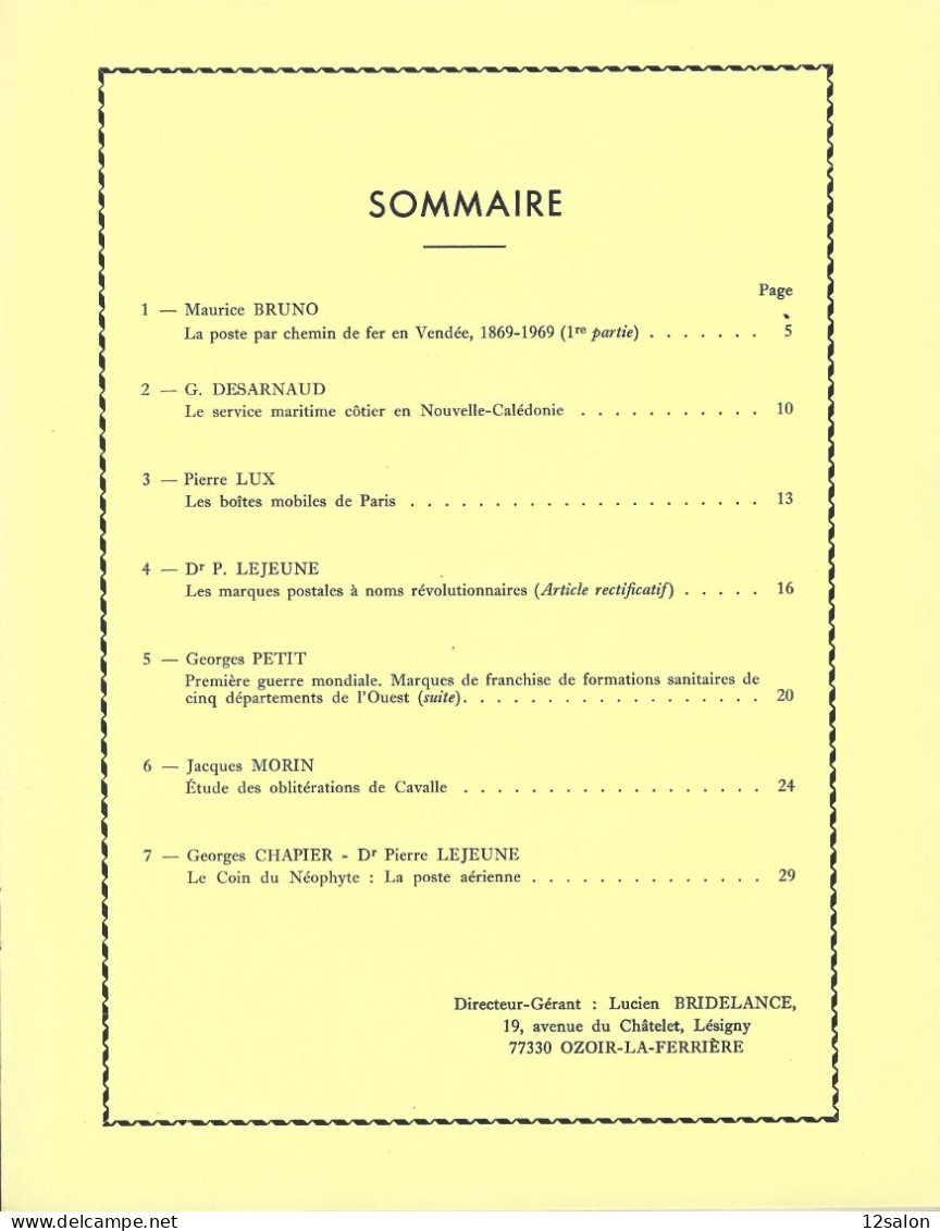 LES FEUILLES MARCOPHILES  Scan Sommaire N° 195 - Französisch