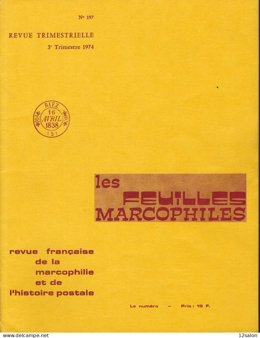 LES FEUILLES MARCOPHILES  Scan Sommaire N° 197 - Französisch
