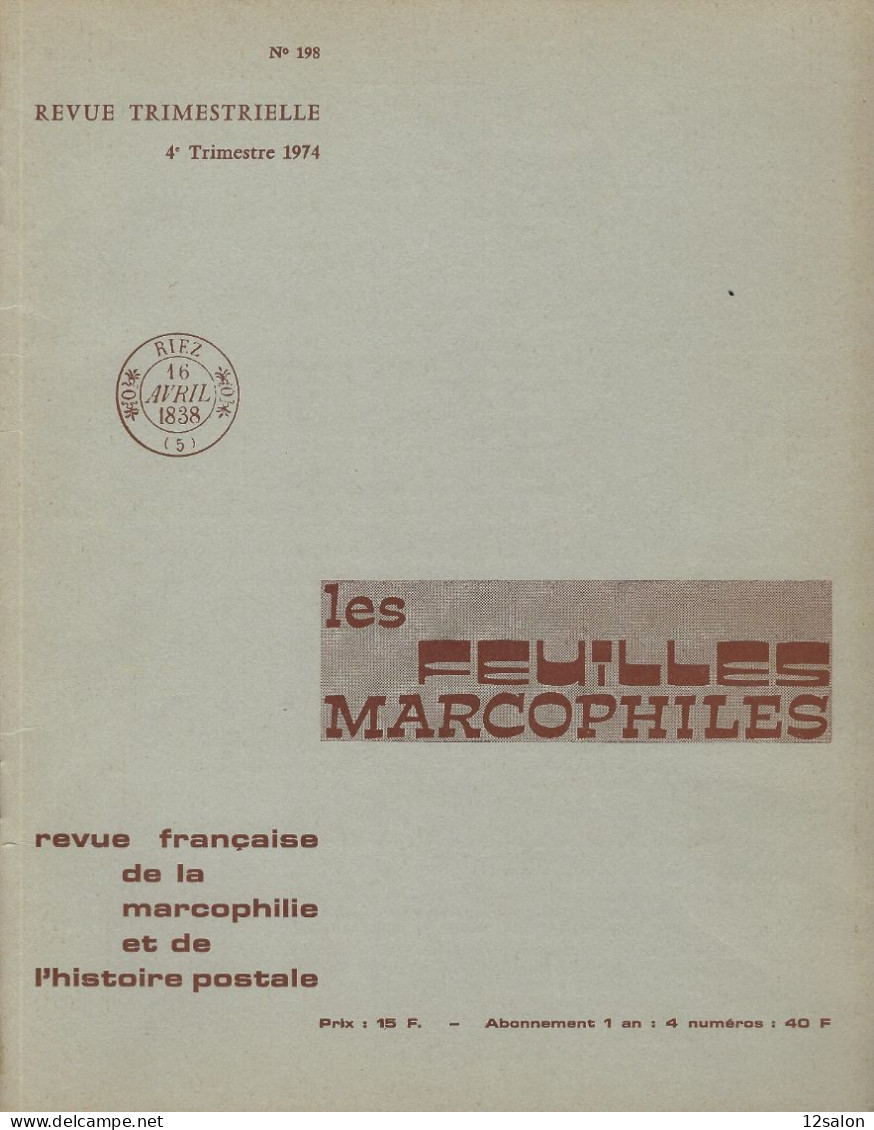 LES FEUILLES MARCOPHILES  Scan Sommaire N° 198 - Französisch