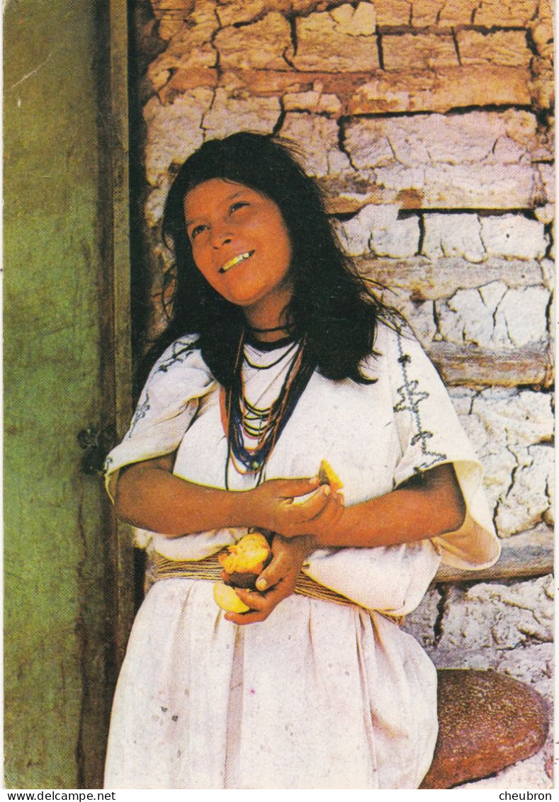 COLOMBIE. MEDELLIN (ENVOYE DE)..SANTA MARTA . FEMME LOS  INDIOS ARAUACOS .ANNEE 1980 + TEXTE + TIMBRE - Kolumbien