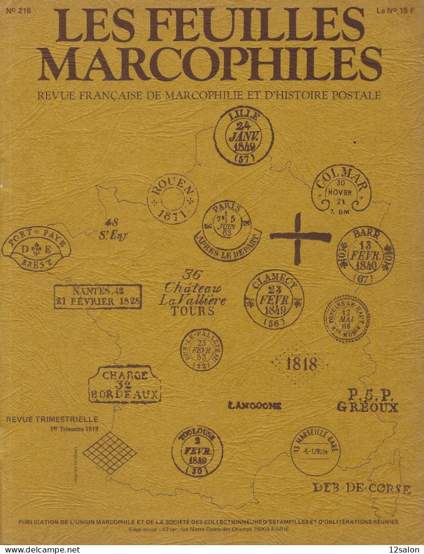 LES FEUILLES MARCOPHILES  Scan Sommaire N° 216 - French