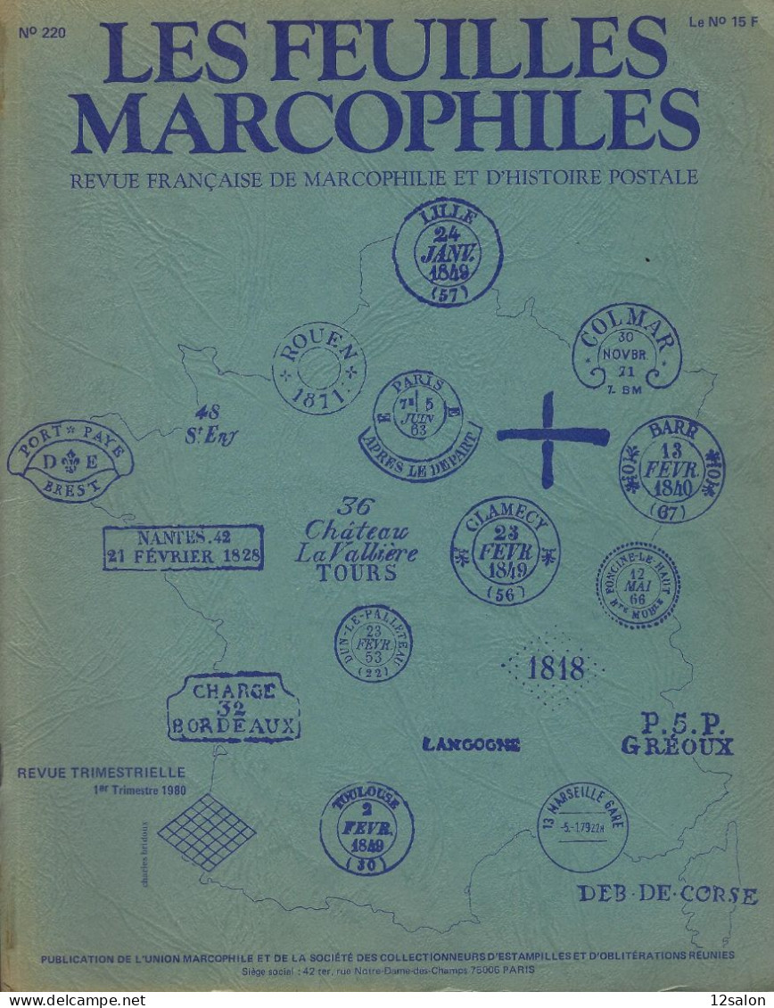 LES FEUILLES MARCOPHILES  Scan Sommaire N° 220 - French