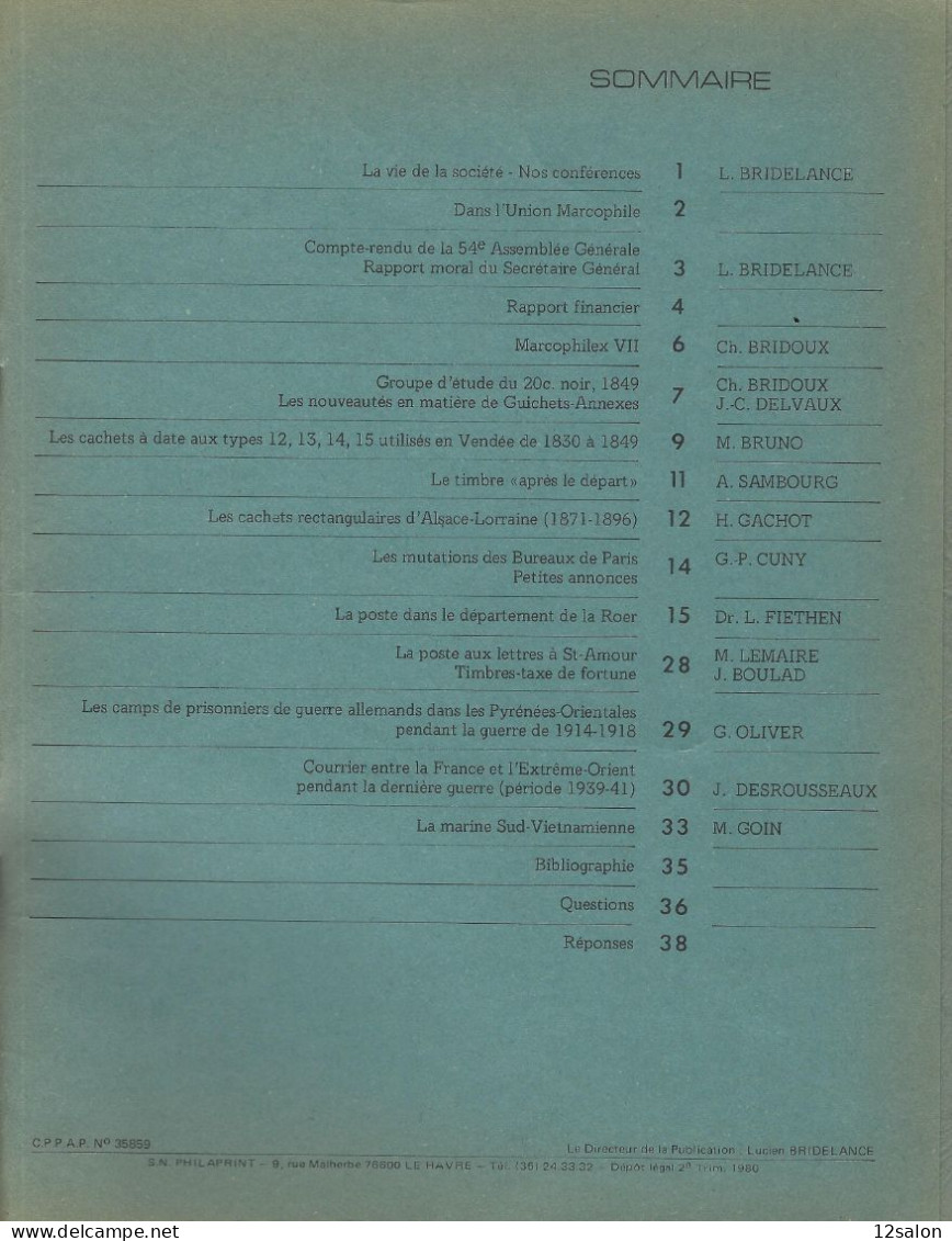 LES FEUILLES MARCOPHILES  Scan Sommaire N° 221 - Français