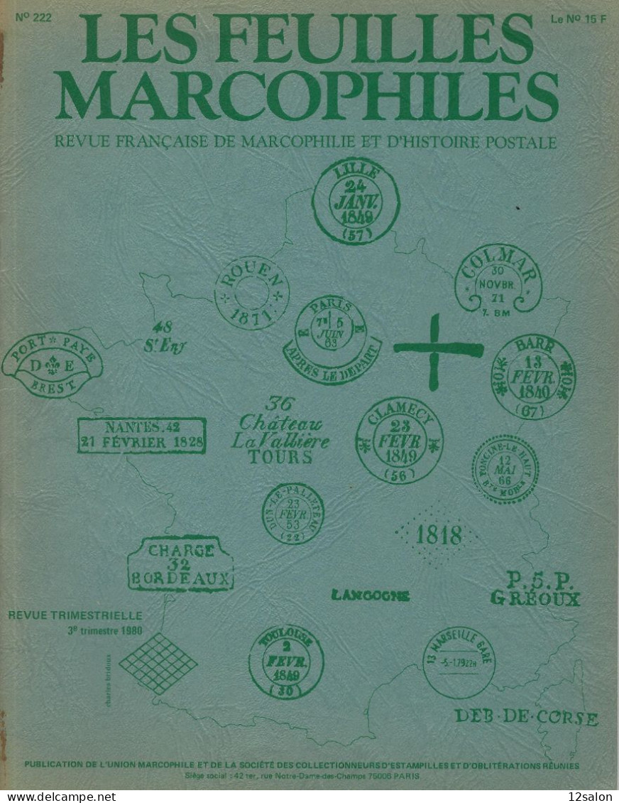 LES FEUILLES MARCOPHILES  Scan Sommaire N° 222 - French