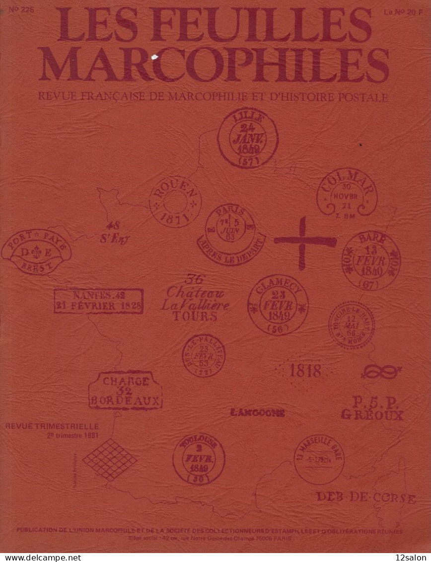 LES FEUILLES MARCOPHILES  Scan Sommaire N° 225 - Französisch