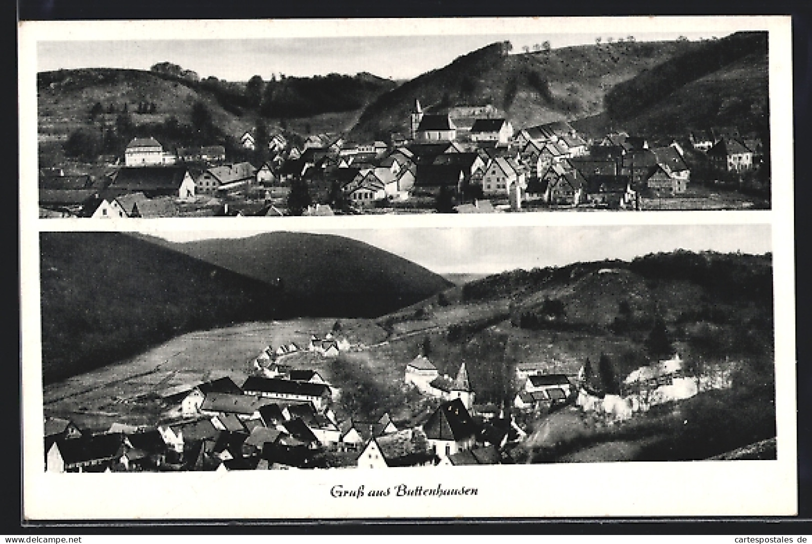 AK Buttenhausen Bei Münsingen, Panorama, Teilansicht Aus Der Vogelschau  - Münsingen