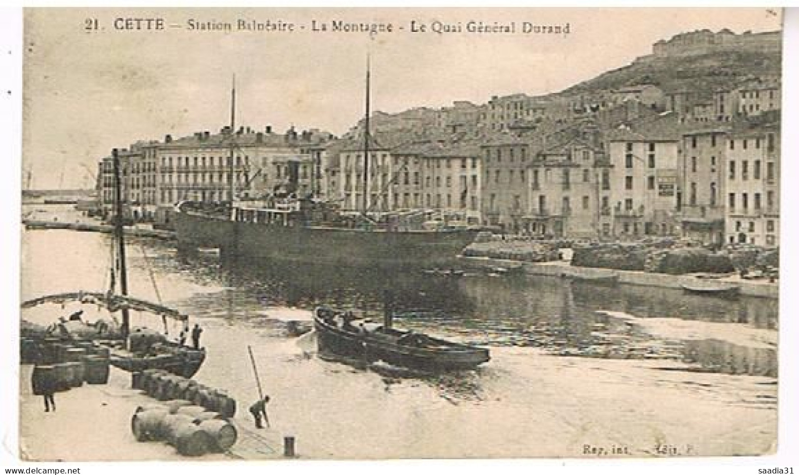 34  SETE CETTE LA MONTAGNE LE QUAI GENERAL DURAND - Sete (Cette)