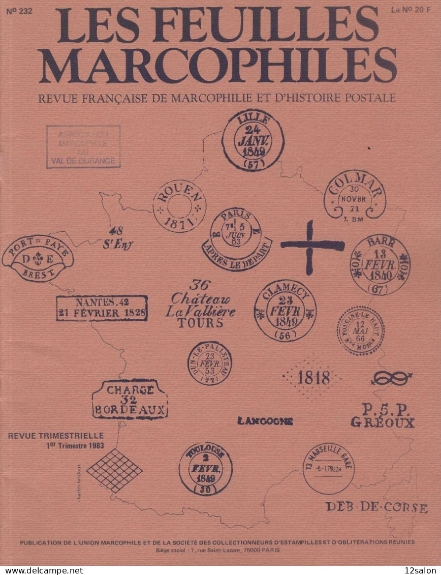 LES FEUILLES MARCOPHILES  Scan Sommaire N° 232 - French