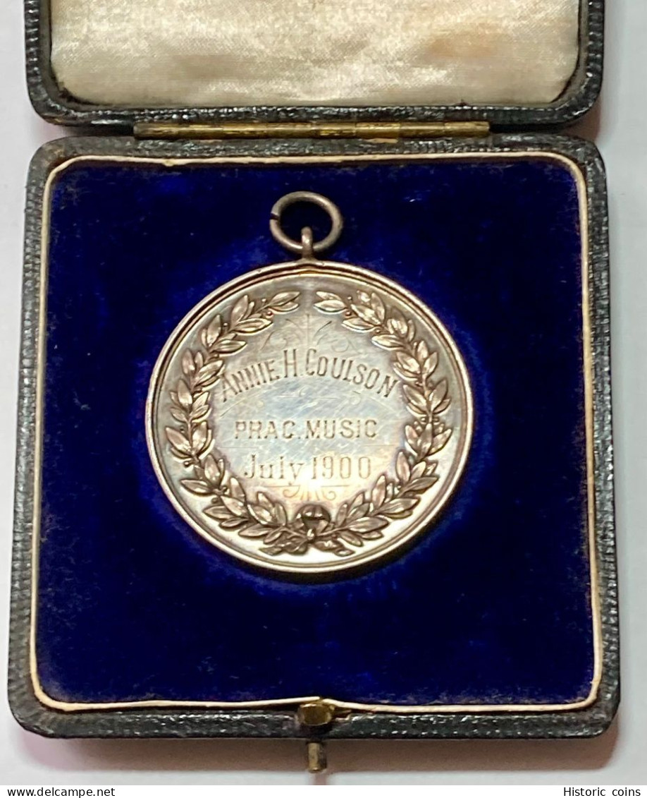 1900 silver award medal LONDON SOCIETY OF SCIENCE LETTERS & ART – Lovely Blue Tones!