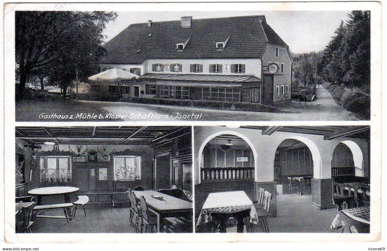 Gasthaus Zur Mühle B. Kloster Schäftlarn Im Isartal, 1938 Gebr. Foto-AK - Other & Unclassified