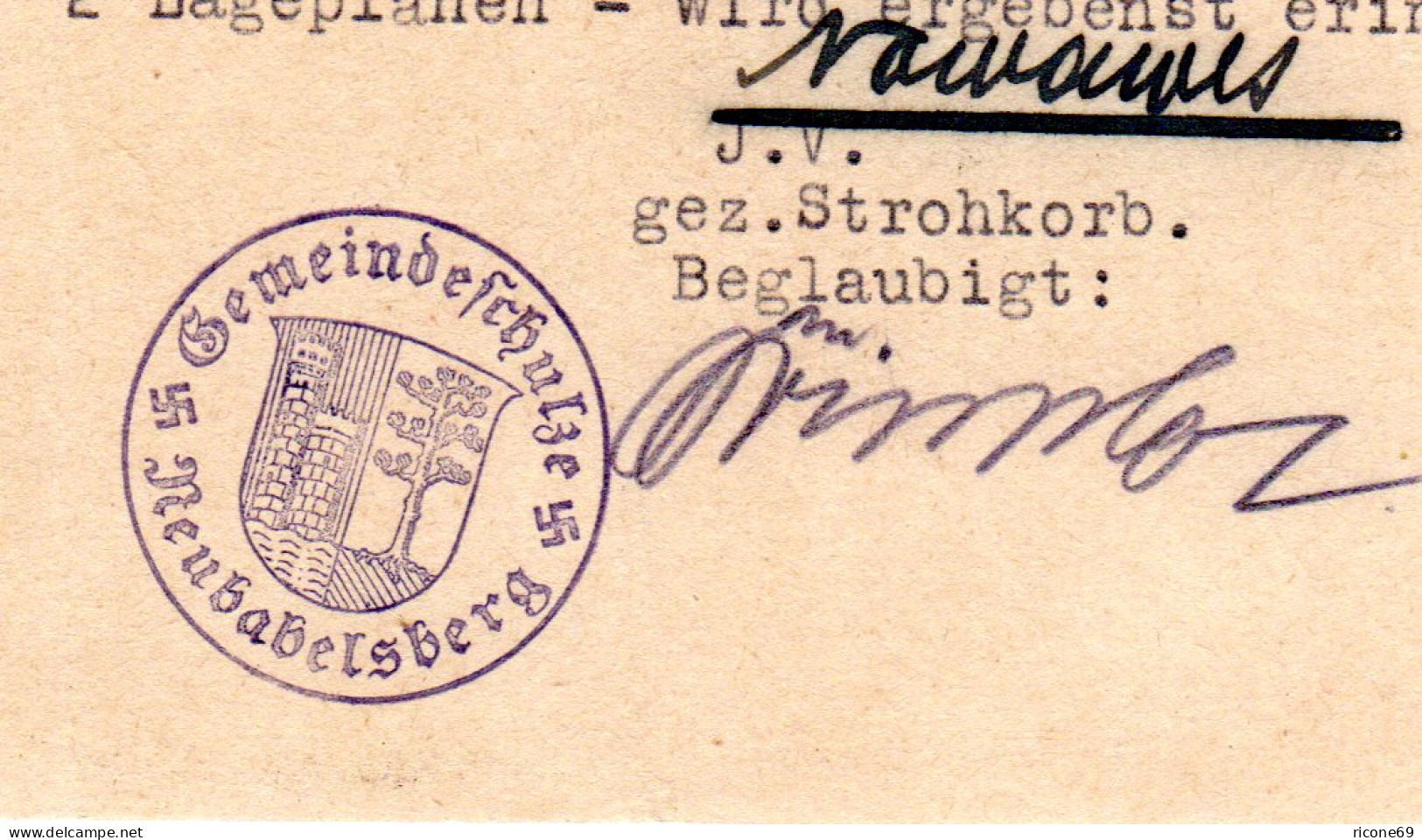 DR 1934, 6 Pf. Auf Werbekarte V. Neubabelsberg M. Gemeindeschulze Stpl. Rücks. - Andere & Zonder Classificatie