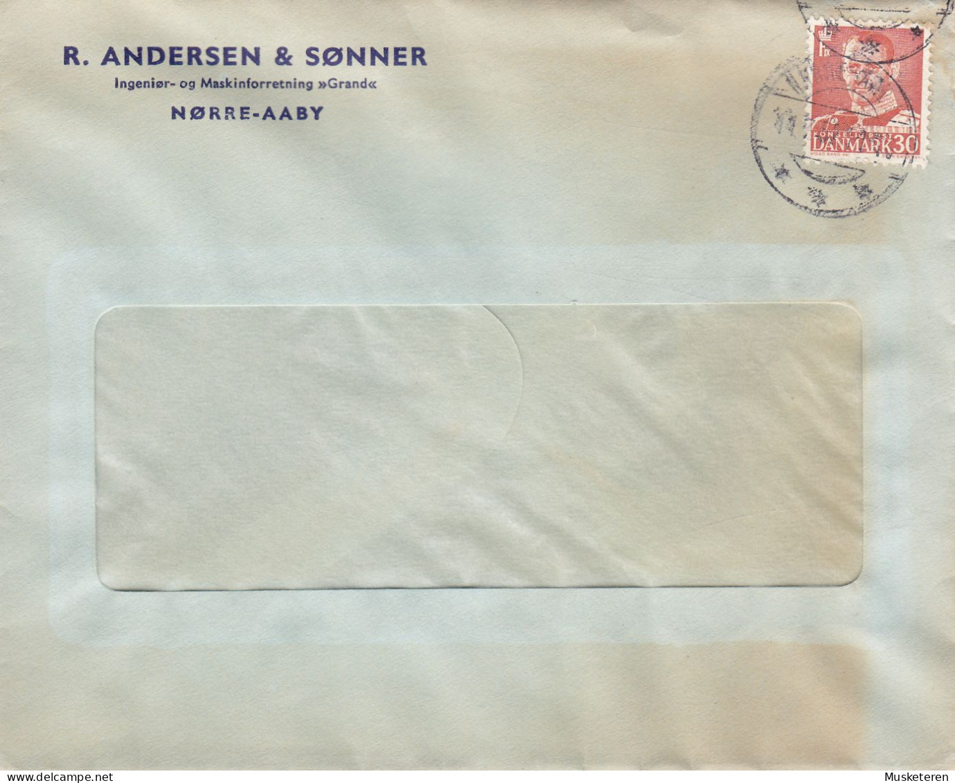 Denmark R. ANDERSEN & SØNNER Ingeniør- Og Maskinforretning 'GRAND' Brotype NØRRE-AABY 1952 Cover Brief Lettre - Covers & Documents