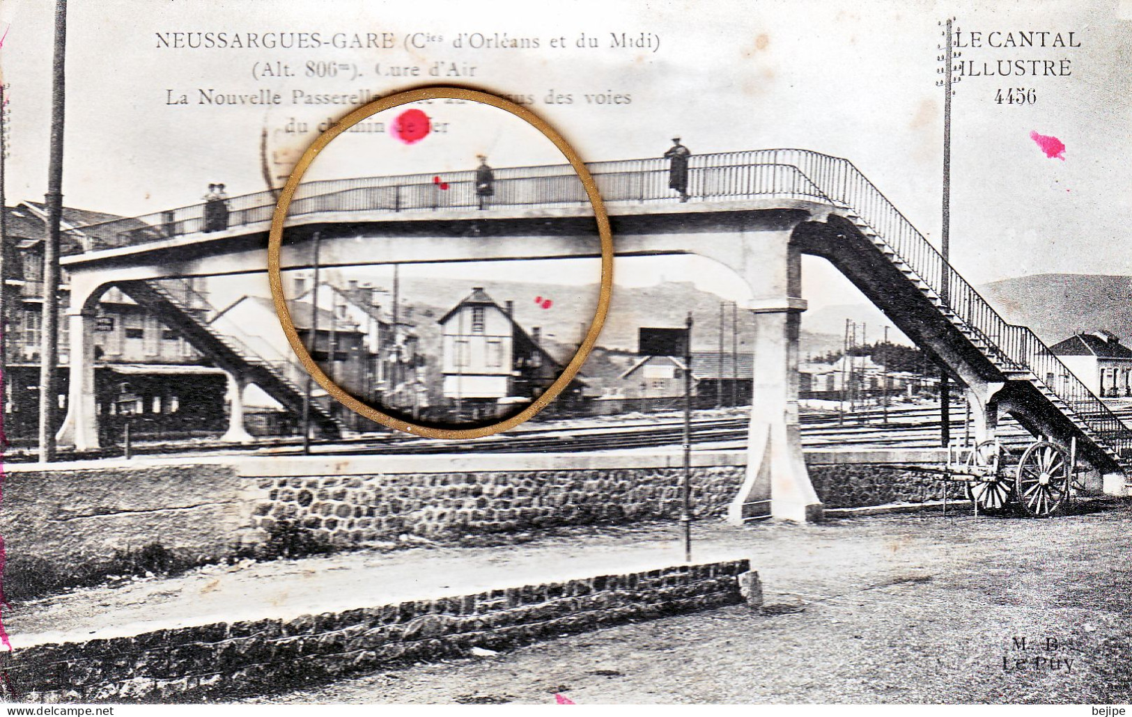 15 Cantal NEUSSARGUES Panorama Sur La Gare LA NOUVELLE PASSERELLE - Autres & Non Classés