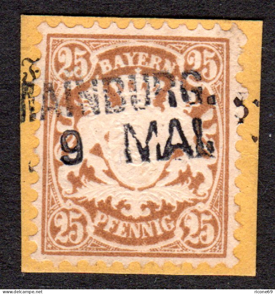 Bayern, L2 Aushilfstempel Mainburg Auf Briefstück M. 25 Pf. - Used