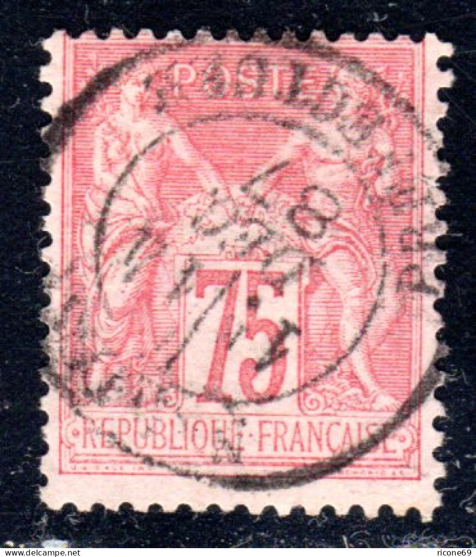 Frankreich 66 II, Sauber Gebr. 75 C. Sage Type II M. Zentr. Stempel. - Andere & Zonder Classificatie