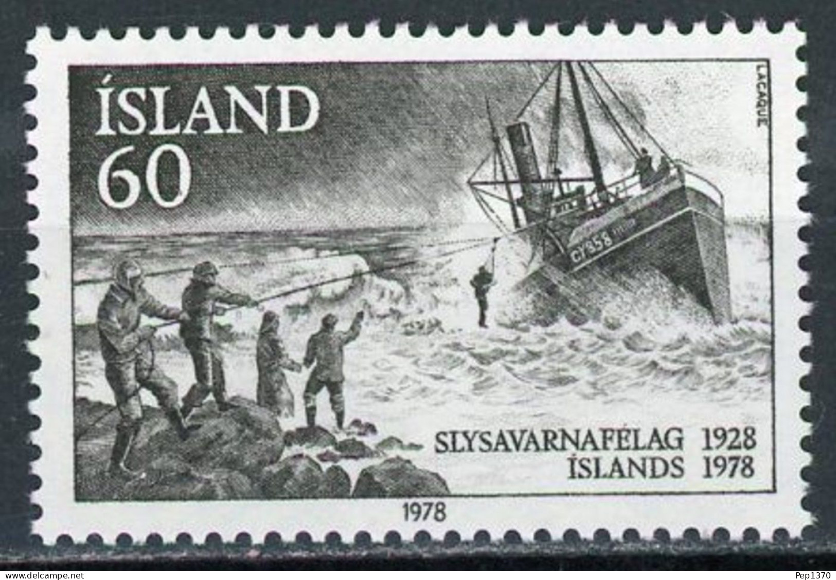 ISLANDIA 1978 - ICELAND - SALVAMENTO MARITIMO - YVERT 489** - Ungebraucht