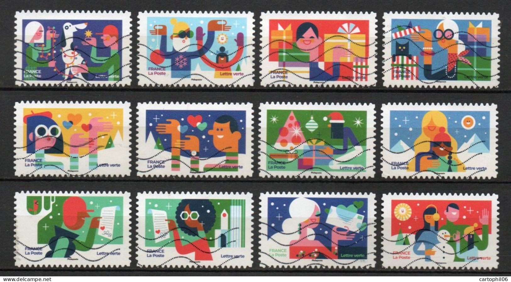 - FRANCE Adhésifs N° 2344/55 Oblitérés - Série Complète DES TIMBRES QUI NOUS RAPPROCHENT 2023 (12 Timbres) - - Used Stamps