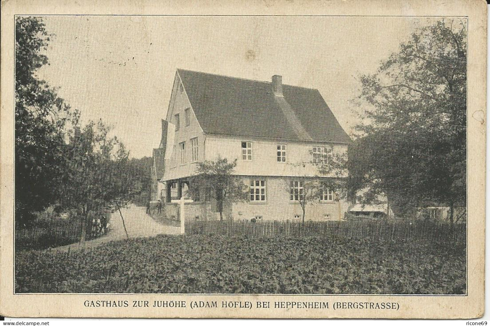 Heppenheim, Gasthaus Juhöhe, 1926 Gebr. Sw-AK - Other & Unclassified