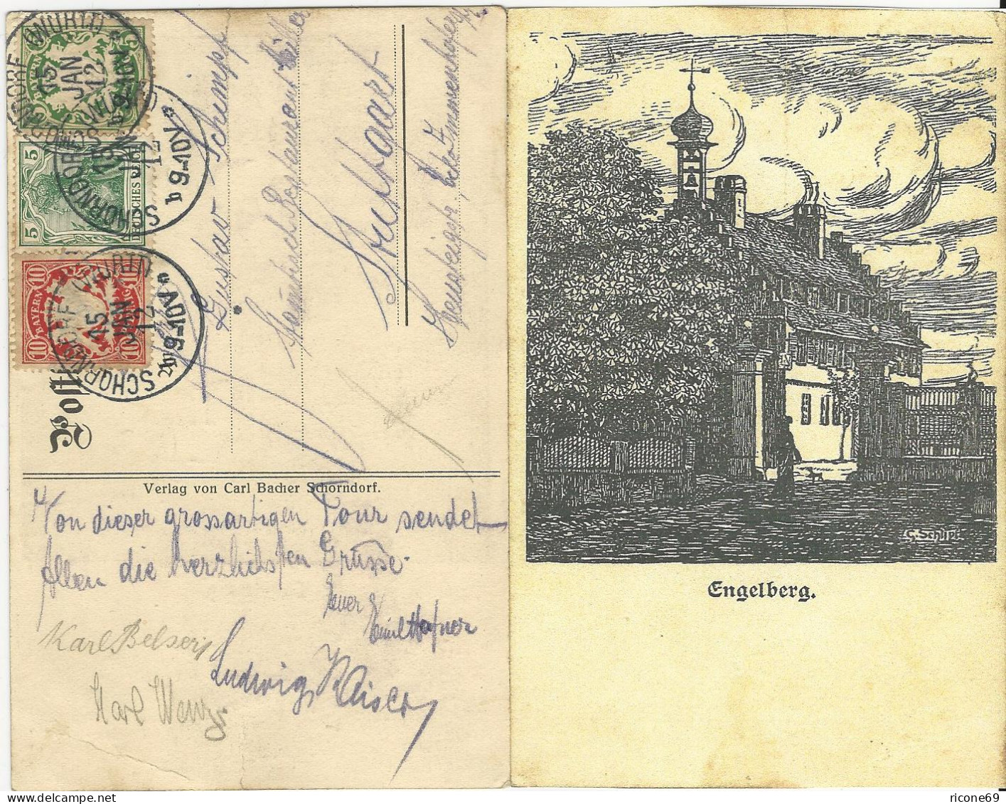 Engelberg, 1912 V. Schorndorf Gebr. AK - Andere & Zonder Classificatie