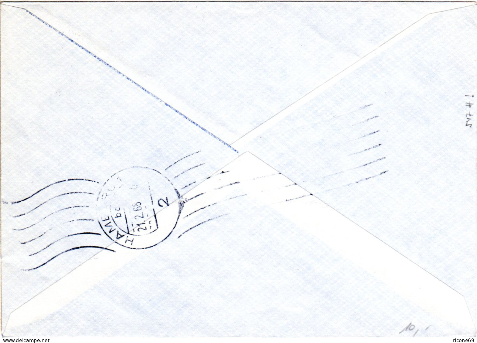 BRD, Diagonalhalbierung 20 Pf. Auf Portorichtigem Drucksache Brief V. Hamburg. - Briefe U. Dokumente