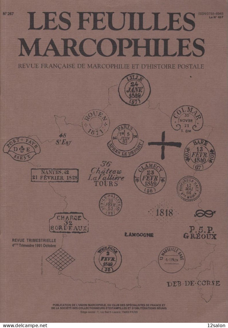 LES FEUILLES MARCOPHILES  Scan Sommaire N° 267 - Francés