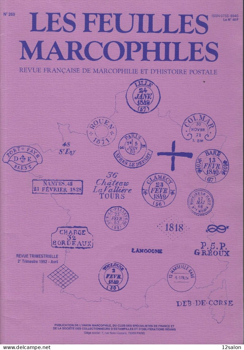 LES FEUILLES MARCOPHILES  Scan Sommaire N° 269 - French