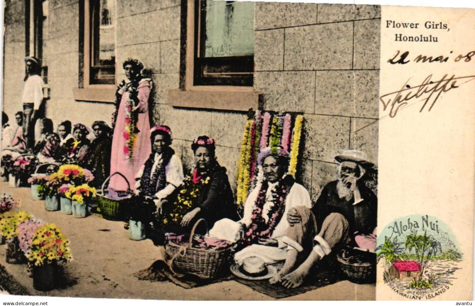 HONOLULU / FLOWER GIRLS  1908 - Honolulu