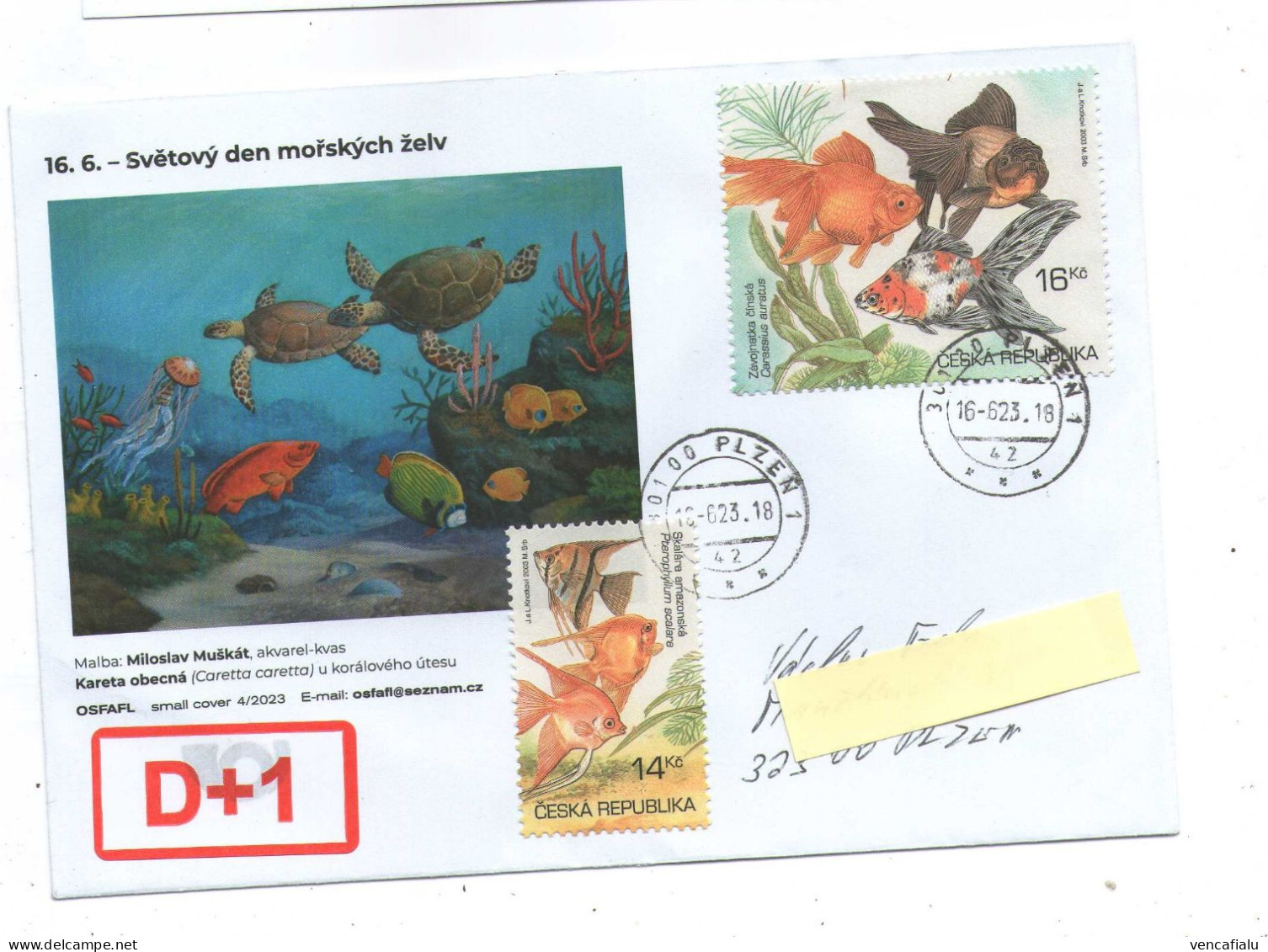 Czech Republic 2023 -  Sea Turtls Wold  Day,  Special Cover, Postage Used - Tartarughe