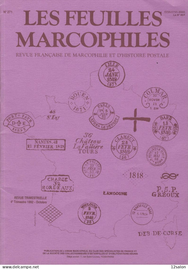 LES FEUILLES MARCOPHILES  Scan Sommaire N° 271 - Français