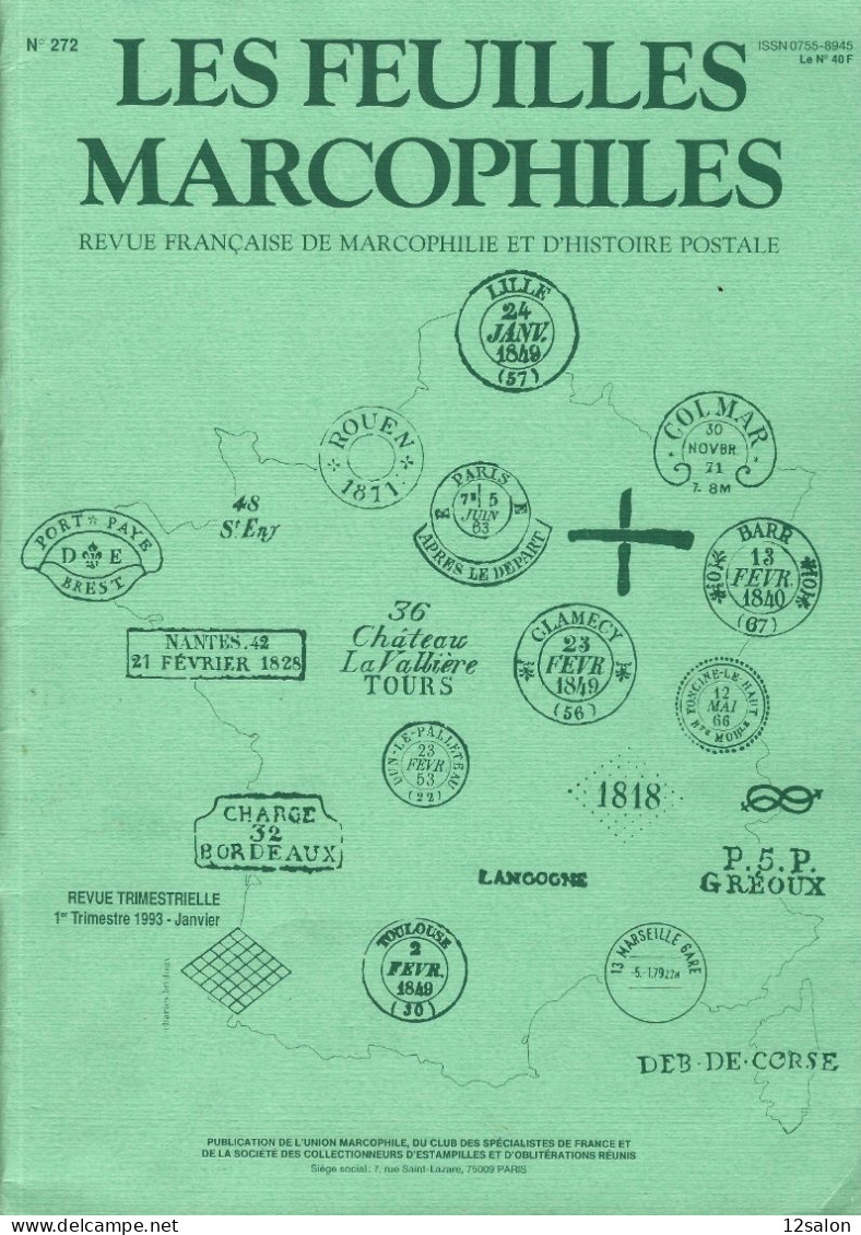 LES FEUILLES MARCOPHILES  Scan Sommaire N° 272 - French
