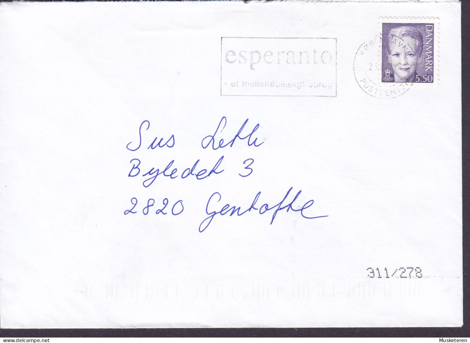 Denmark Slogan Flamme 'Esperanto' KØBENHAVN 2006 Cover Brief Lettre GENTOFTE 5.50 Kr. Margrethe II. Stamp - Briefe U. Dokumente