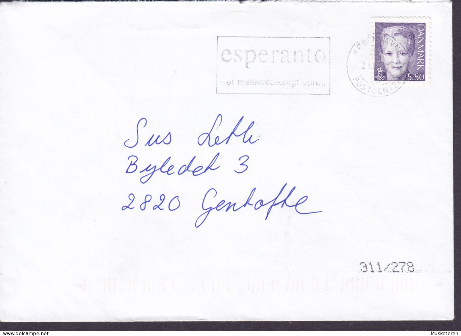 Denmark Slogan Flamme 'Esperanto' KØBENHAVN 2006 Cover Brief Lettre GENTOFTE 5.50 Kr. Margrethe II. Stamp - Brieven En Documenten