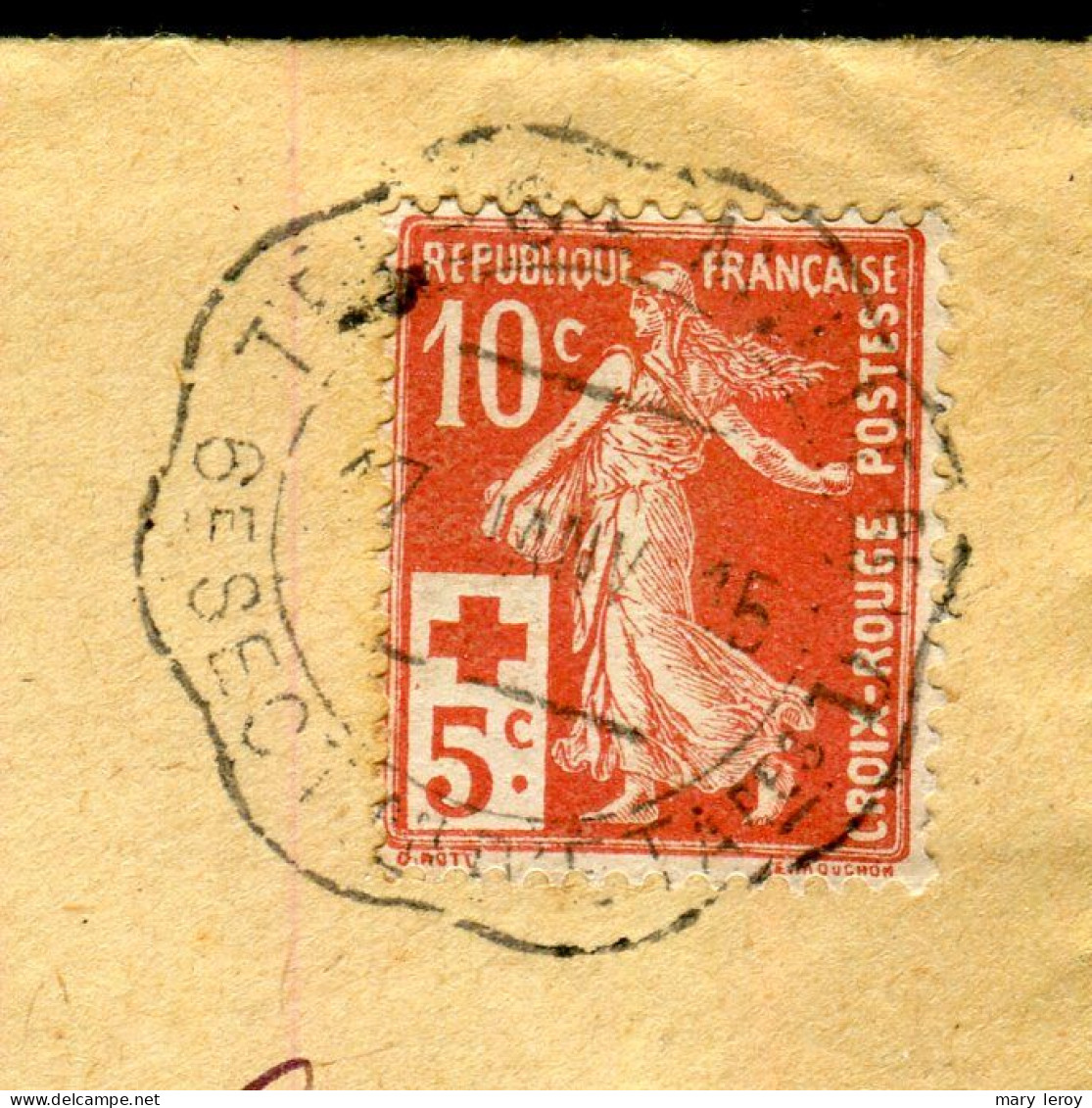 Rare Lettre Pour La Barthe Inard ( Haute Garonne 1915 ) Avec Un N° 147 - Cachet Télégraphie Militaire - 1877-1920: Semi-Moderne