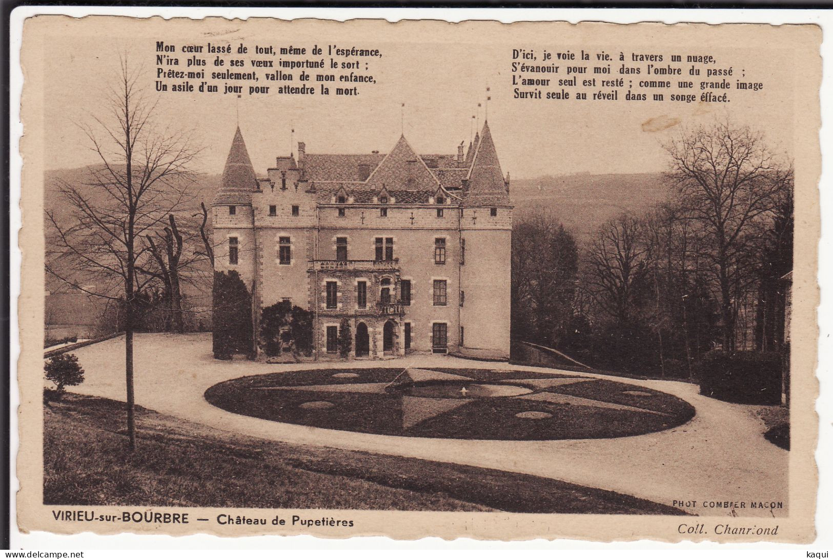 ISERE - VIRIEU-sur-BOURBRE - Château De Pupetières - Phot Combier - Coll. Chanriond - Virieu