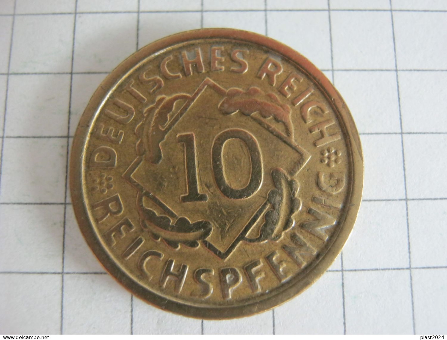 Germany 10 Reichspfennig 1924 G - 10 Rentenpfennig & 10 Reichspfennig