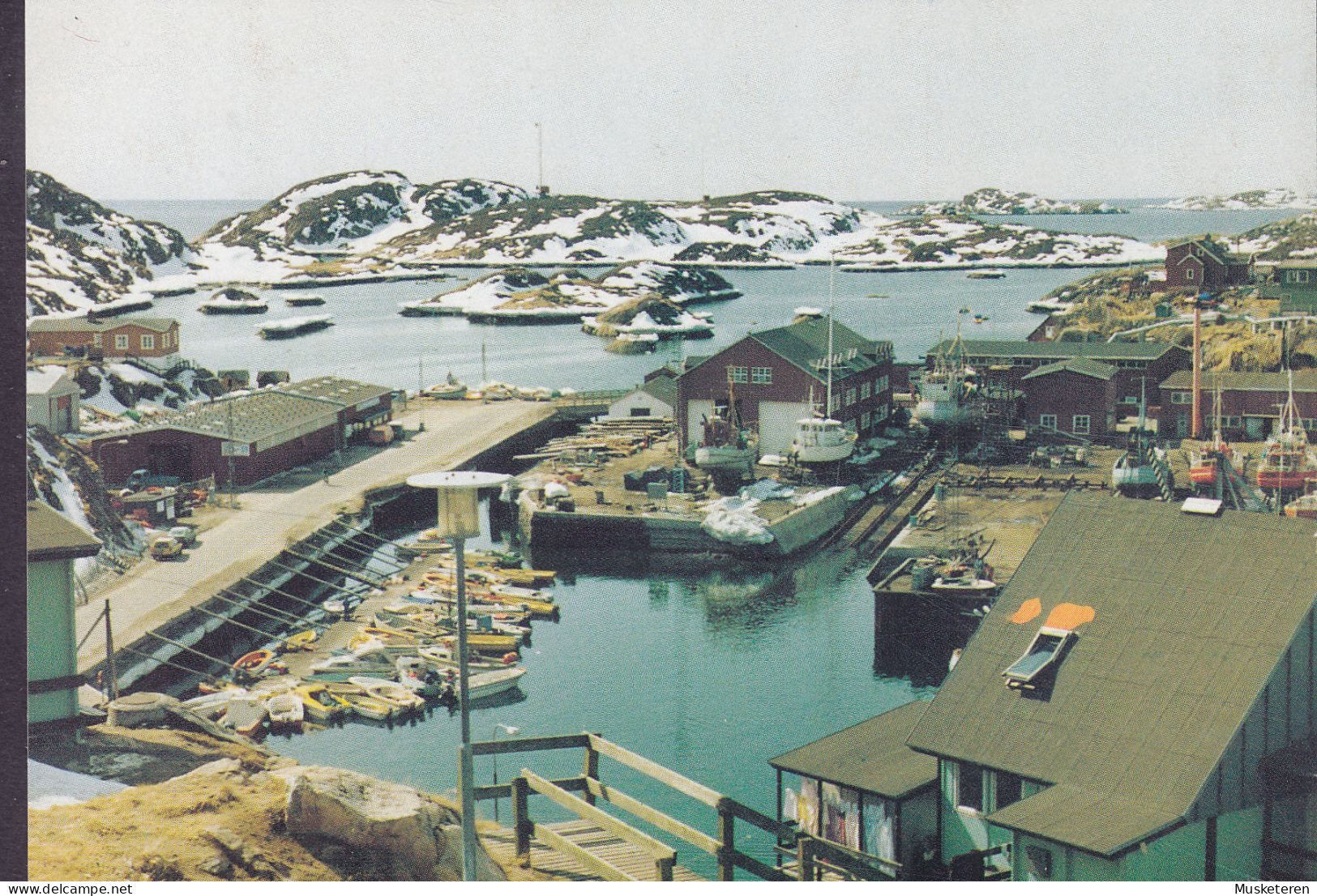 Greenland PPC Sisimiut Holsteinsborg - Havne Og Værftet Harbour & Ship Yard KNI 124 Polar Card (2 Scans) - Grönland