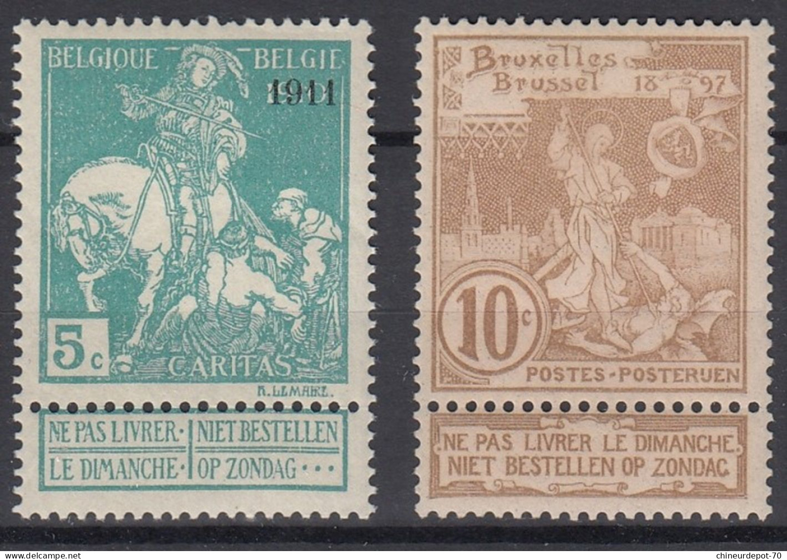 CARITAS 1911 ET EXPO 1897 - Altri & Non Classificati