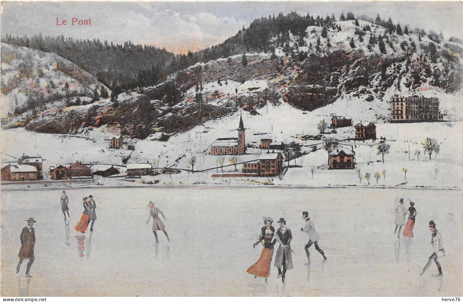 SUISSE - LE SENTIER - Le Pont - Patineurs - Andere & Zonder Classificatie