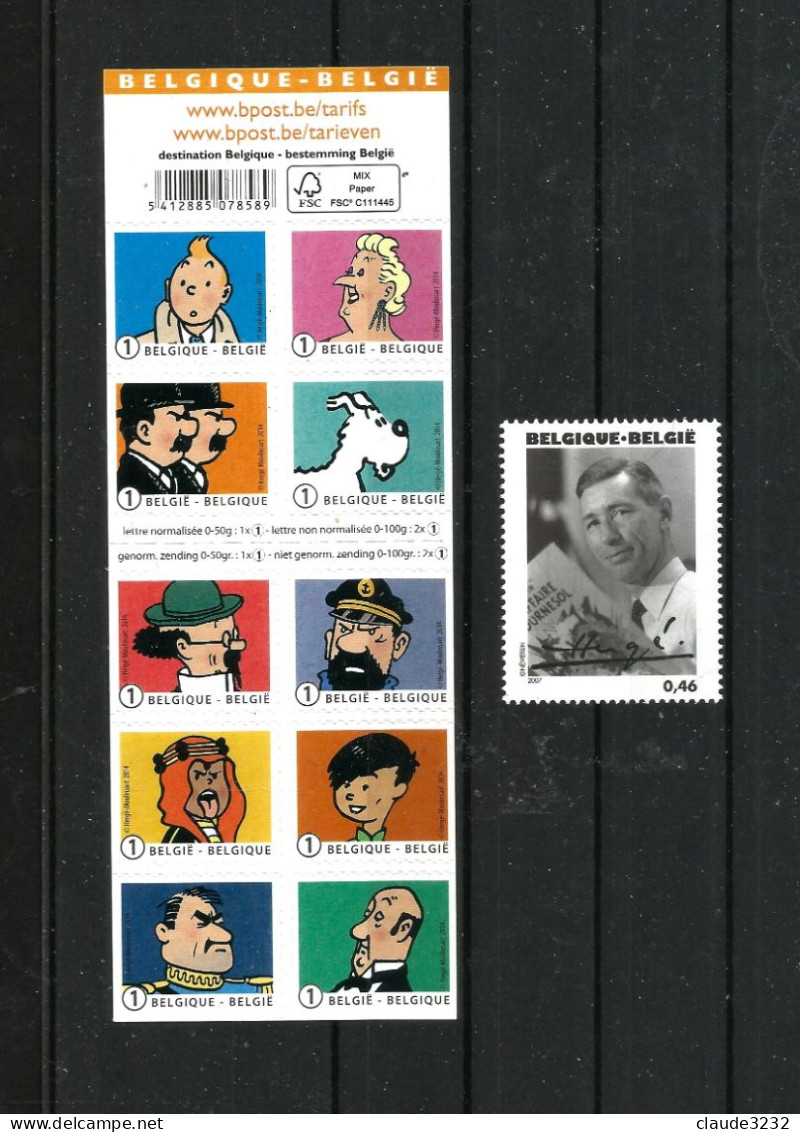 101.Belgique : "Tintin" (timbres Neufs**) - Sammlungen